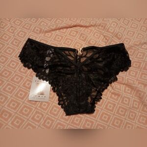 Savage X Fenty Cheeky Lace Panty, women's Medium, black